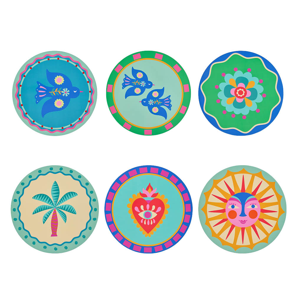 Annabel Trends Placemats and Coasters designs in Fiesta