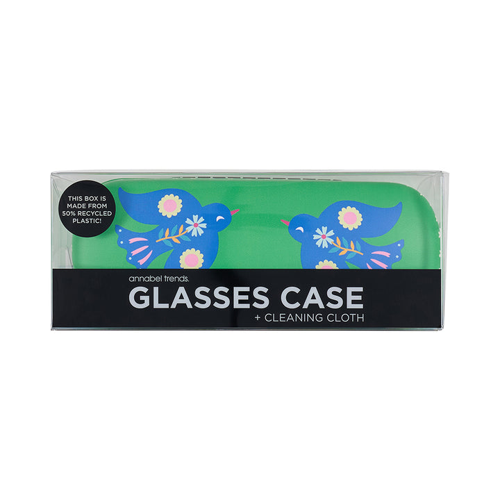 Annabel Trends Glasses Case Combo with Cleaning Cloth in Fiesta Bird