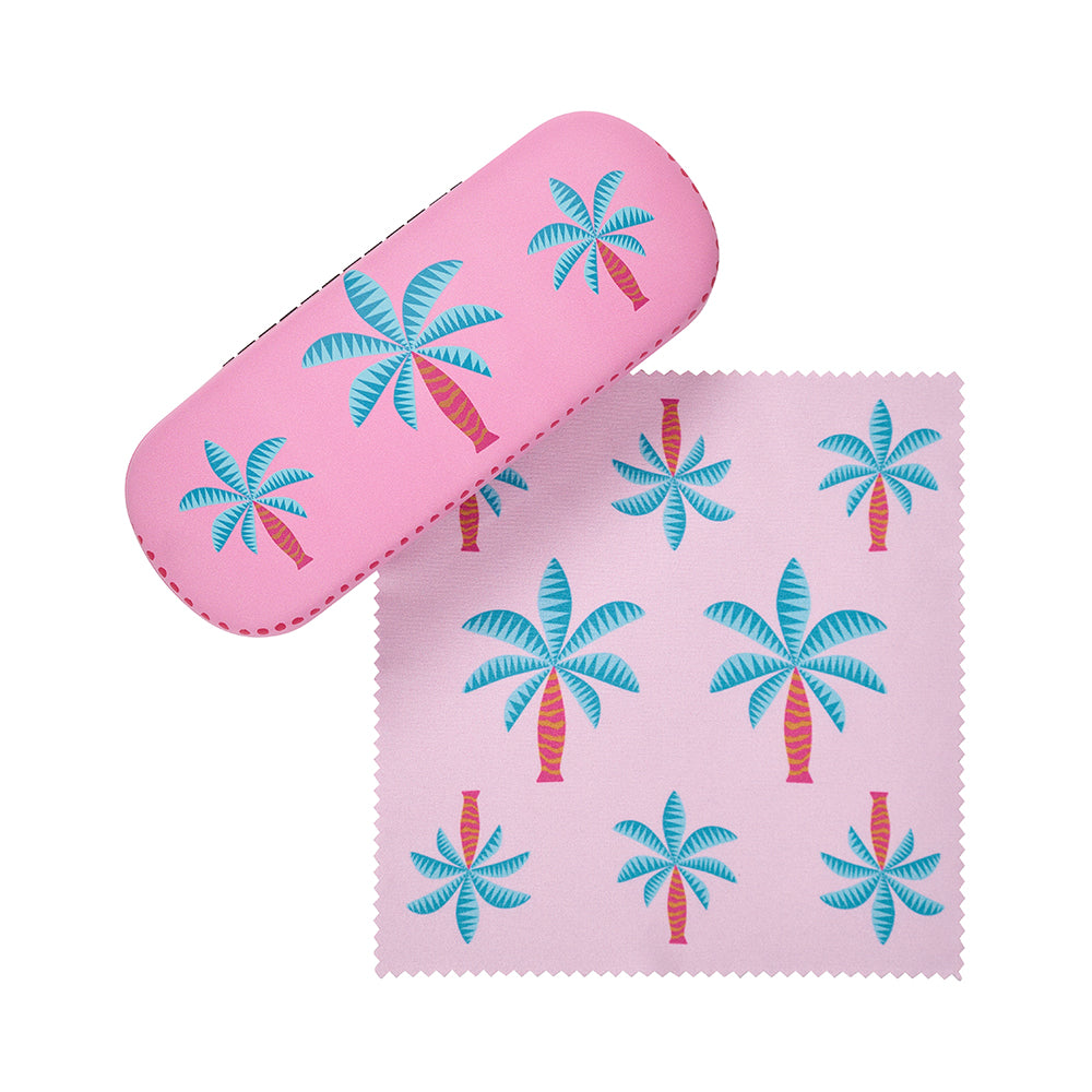 Annabel Trends Glasses Case Combo with Cleaning Cloth in Fiesta Palm