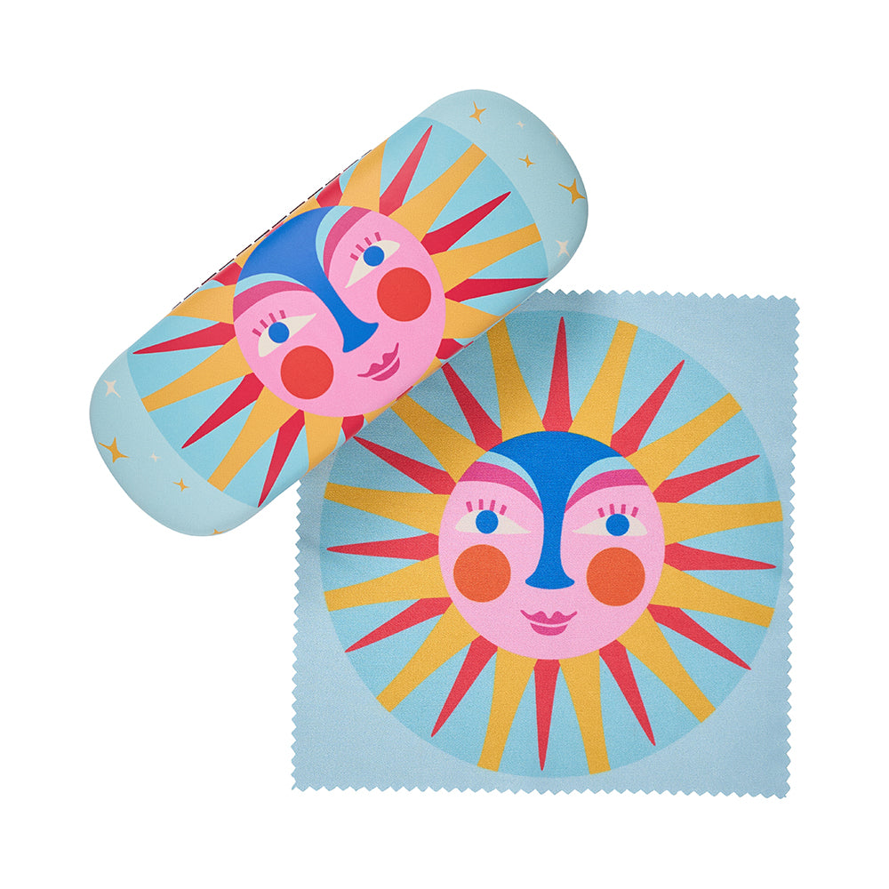 Annabel Trends Glasses Case Combo with Cleaning Cloth in Fiesta Sun