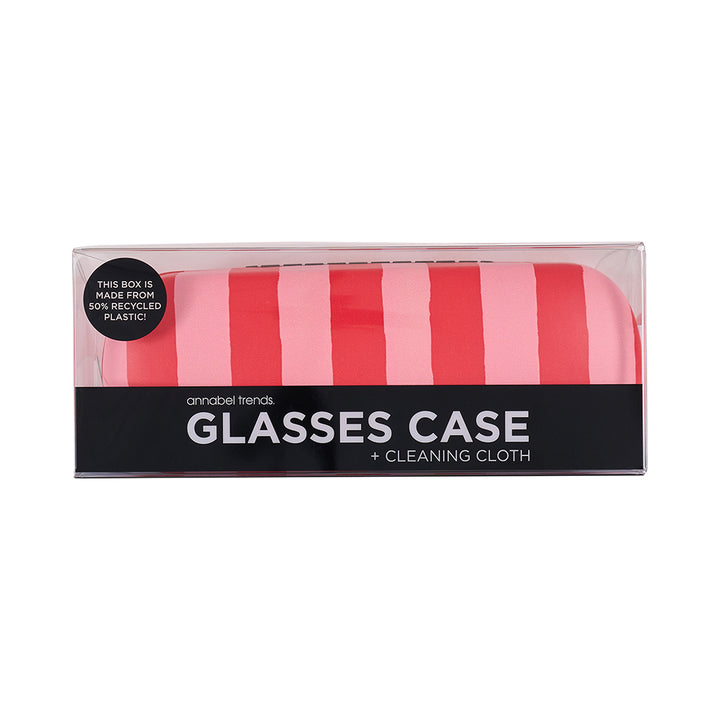 Annabel Trends Glasses Case Combo with Cleaning Cloth in Red Stripe