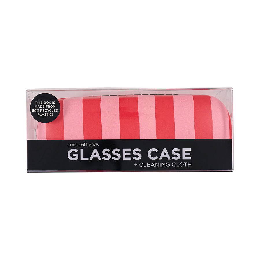 Annabel Trends Glasses Case Combo with Cleaning Cloth in Red Stripe