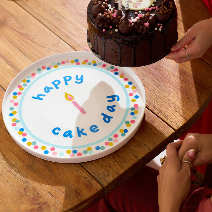 Annabel Trends Serving plate happy cake day - birthday plate