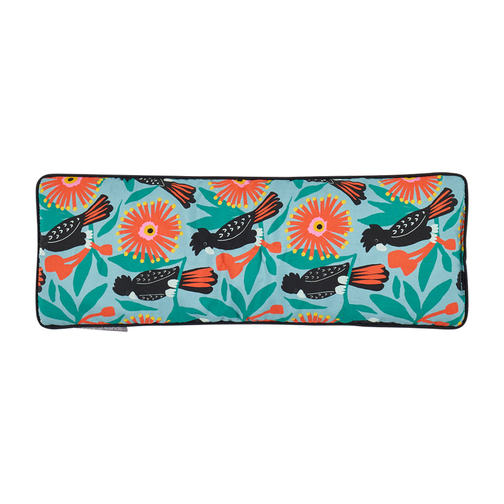 Annabel Trends Cotton Heat pillow in Black Cockatoo print