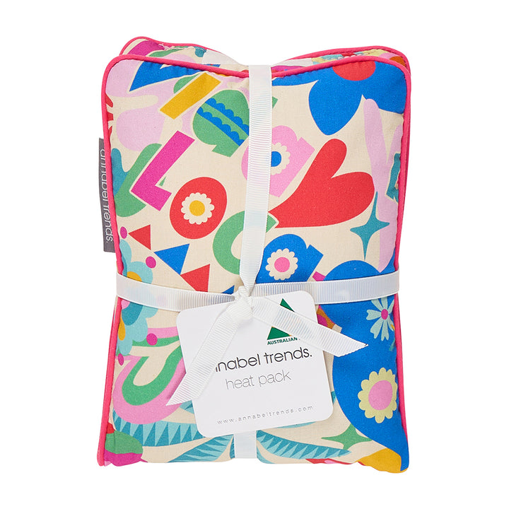 Annabel Trends Cotton Heat Pillow in Fiesta design by Rachel Lee