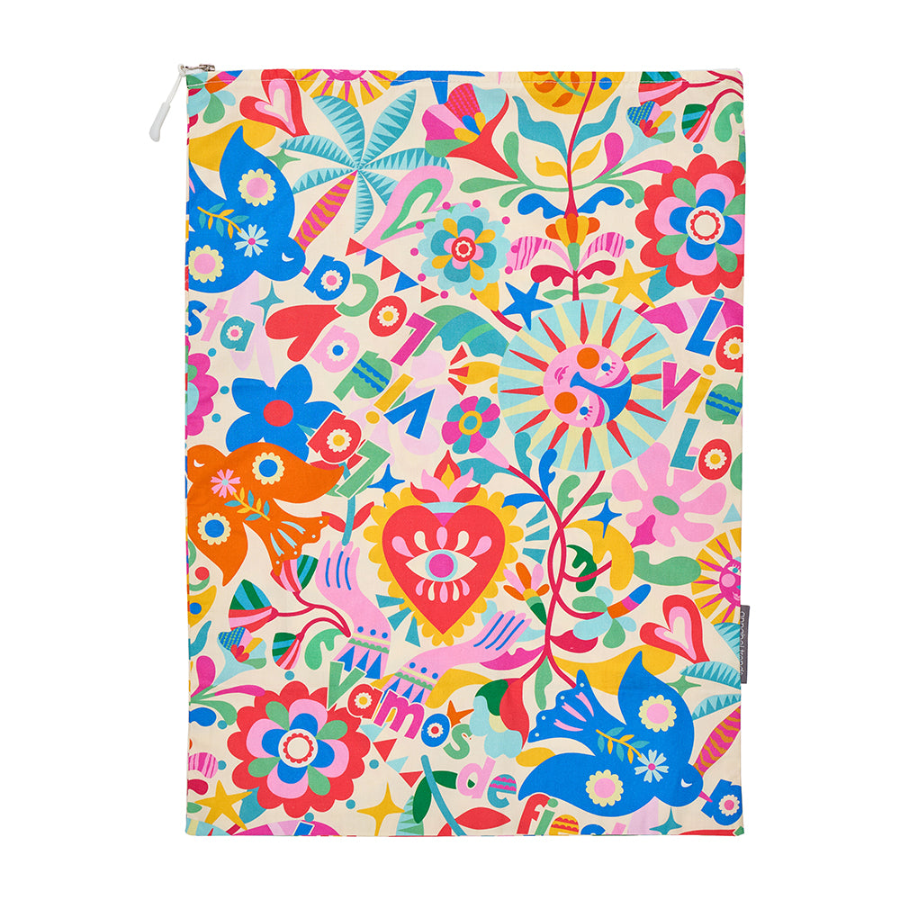Annabel Trends Cotton Laundry bag in Fiesta design by Rachel Lee