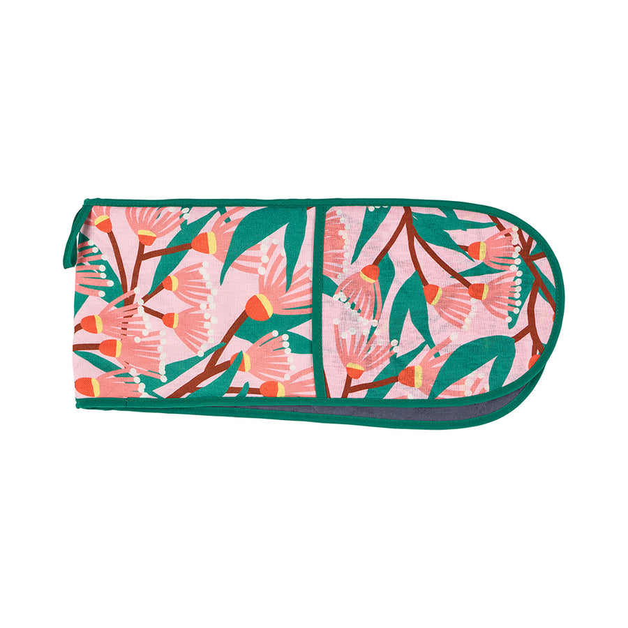Annabel Trends Double Oven Mitt in blossom branches print