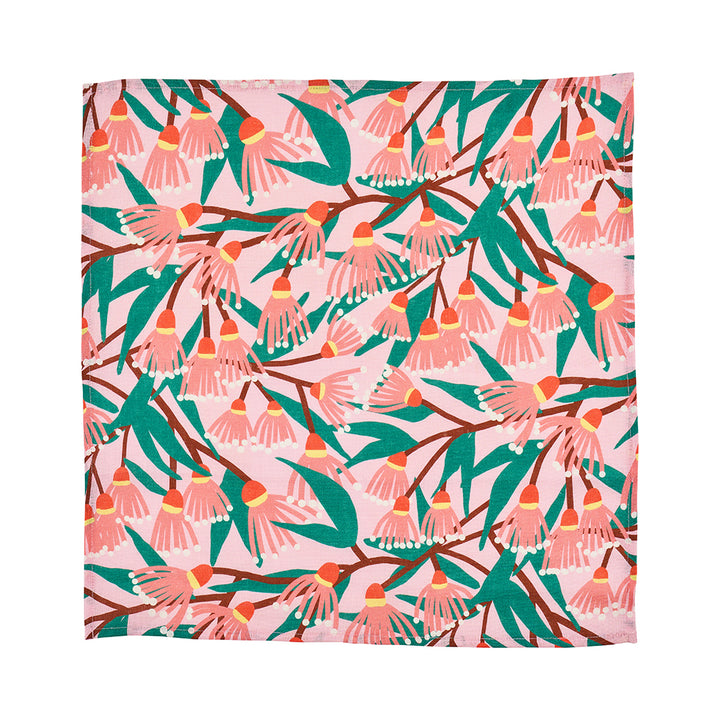 Annabel Trends Linen Napkin Set in blossom branches print