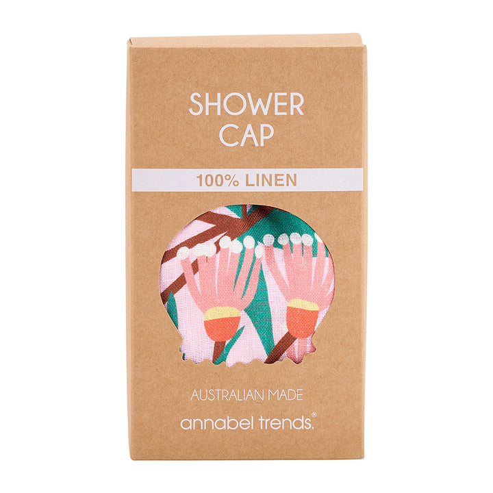 Annabel Trends Linen Shower Cap in blossom branches print