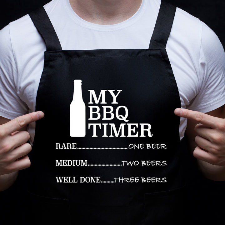 Screen Print Apron - BBQ Timer