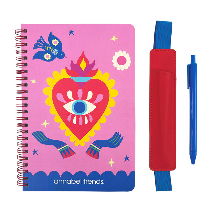 Annabel Trends Notebook with pen in fiesta design