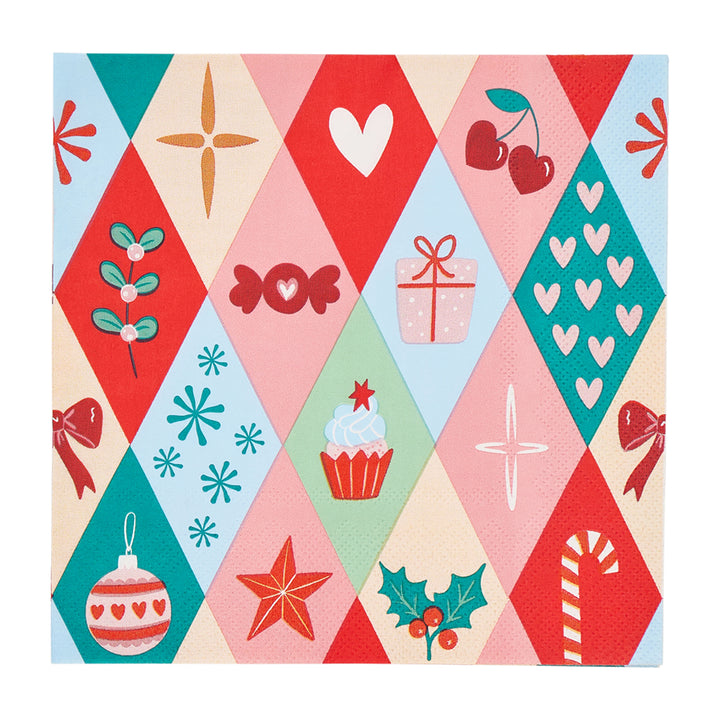 Annabel Trends Paper Napkins christmas harlequin