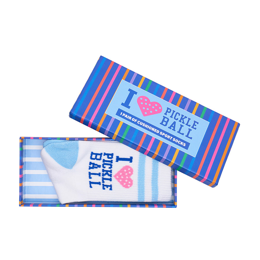 Annabel Trends Boxed socks- Pickleball - I love pickleball