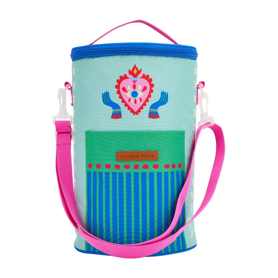 Annabel Trends Picnic Cooler barrel bag with Fiesta print
