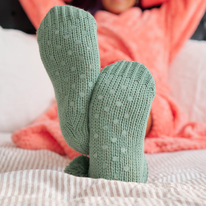 sage slouchy slippers