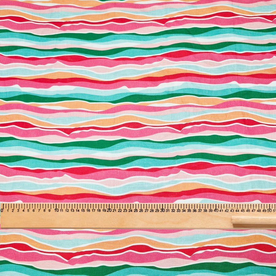 Fabric by the metre - Sherbet ribbons - linen