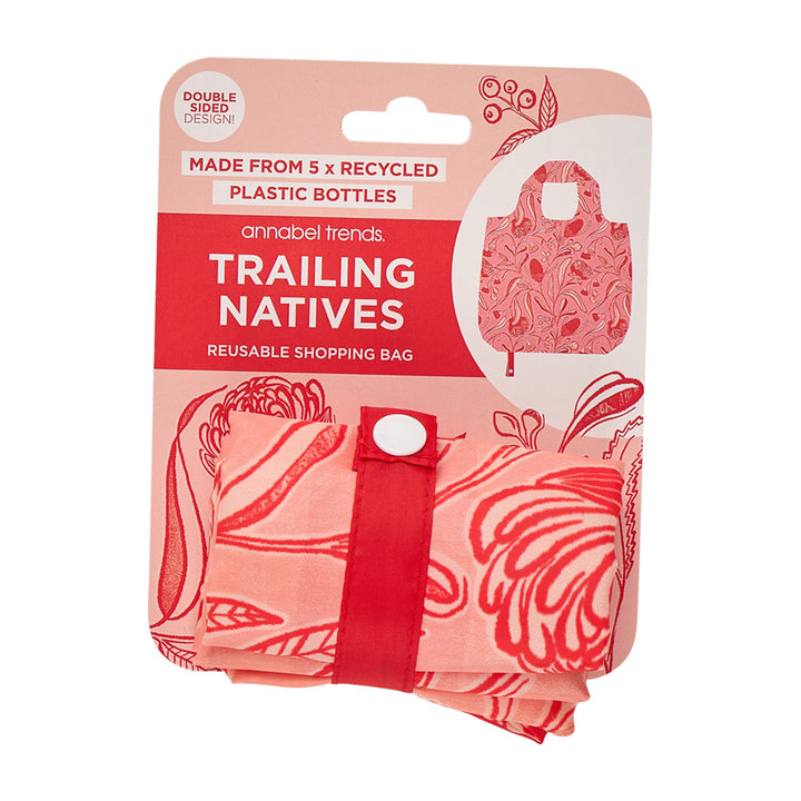 Annabel Trends Shopping Tote -Trailing Natives Red