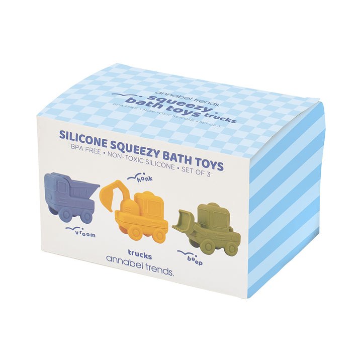 Annabel Trends Silicone Squeezy Bath Toys- Trucks