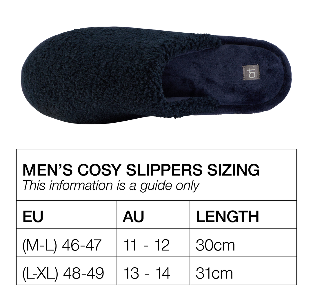 Sizing Chart - Mens Sherpa Slippers