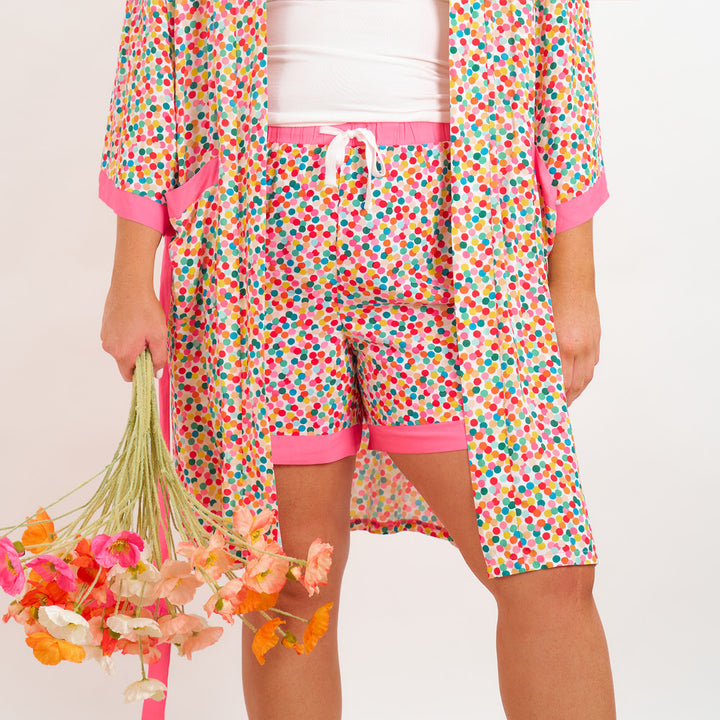 Annabel trends - sleep shorts - confetti - christmas
