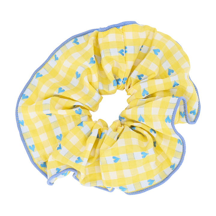Annabel Trends Tamed scrunchie in Yellow Gingham