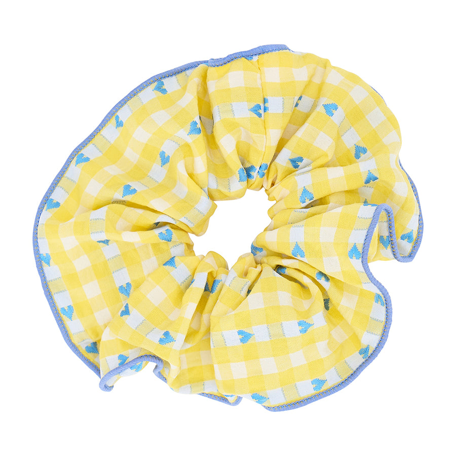 Annabel Trends Tamed scrunchie in Yellow Gingham