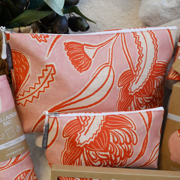 Cosmetic Bag - Linen - Small - Trailing Natives