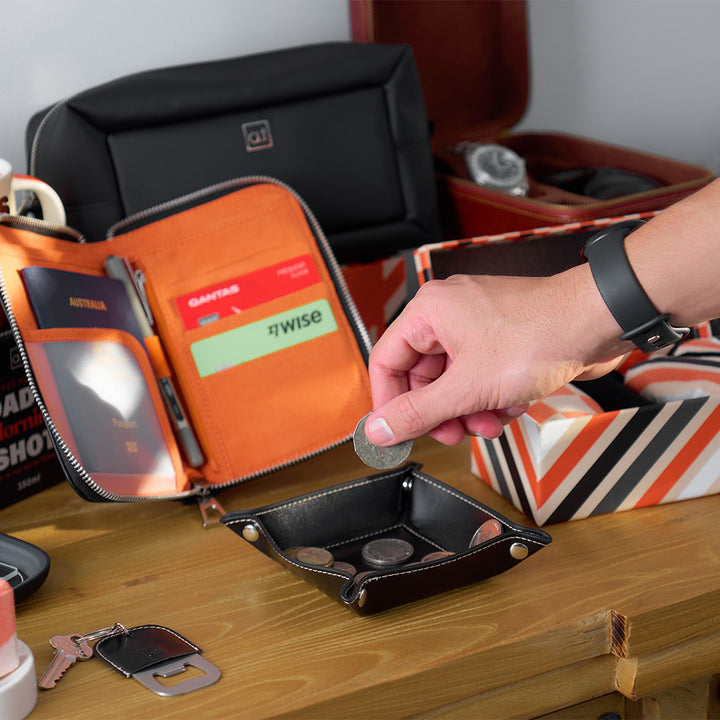 Annabel Trends AT Mens Range - coin tray and travel wallet, bottle opener key ring
