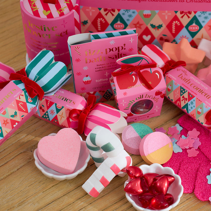 Annabel Trends Christmas Bath gifting - bon bons, bath confetti, bath oils