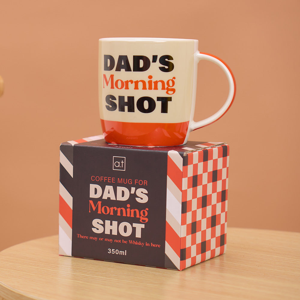 Annabel Trends AT Mens Boxed Coffee Mug - Dads Morning Shot