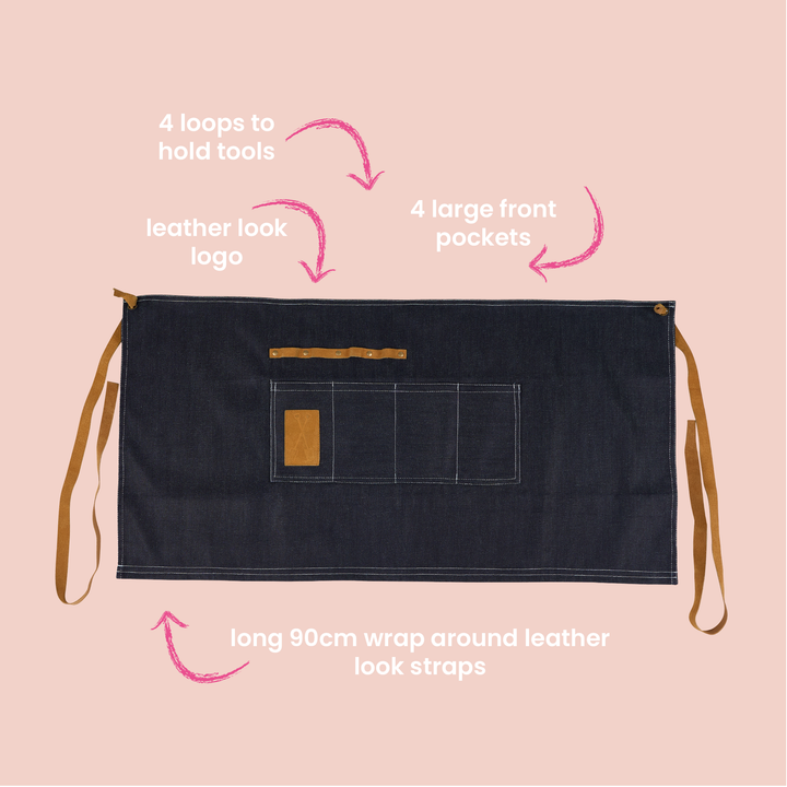 Annabel Trends Sprout Denim apron- info tile