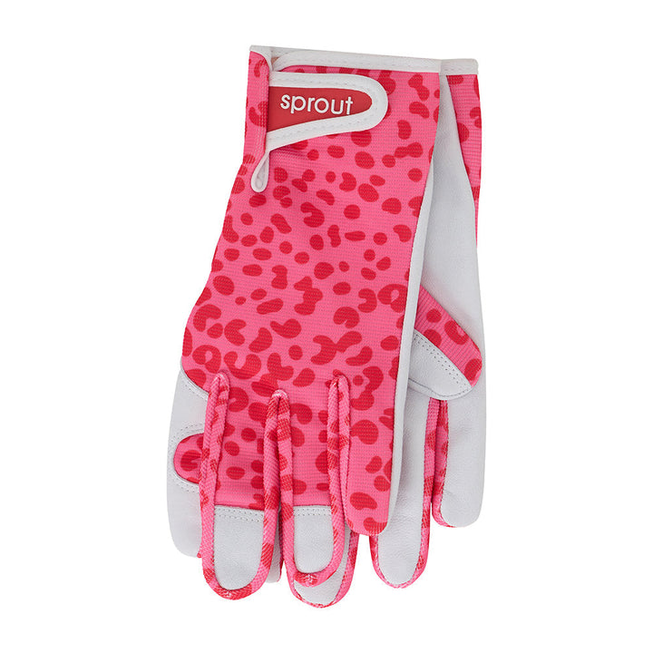 sprout garden gloves cheetah