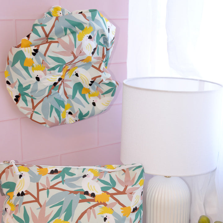 Annabel Trends White Cockatoo Cotton shower cap