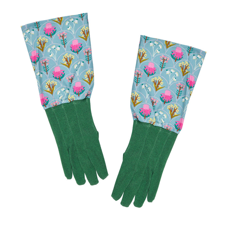 Long Sleeve Garden Gloves - Cotton - Wildflower