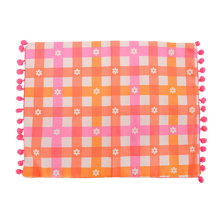 Inflatable Beach Pillow - Daisy Gingham