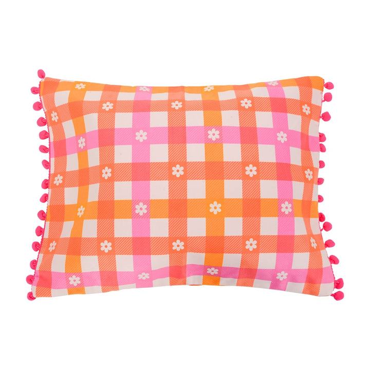 Inflatable Beach Pillow - Daisy Gingham