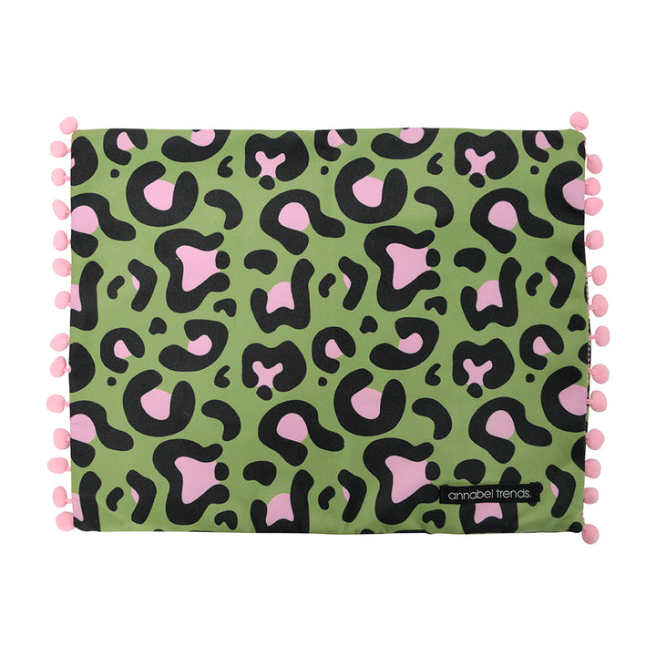 Inflatable Beach Pillow - Ocelot Pink Khaki