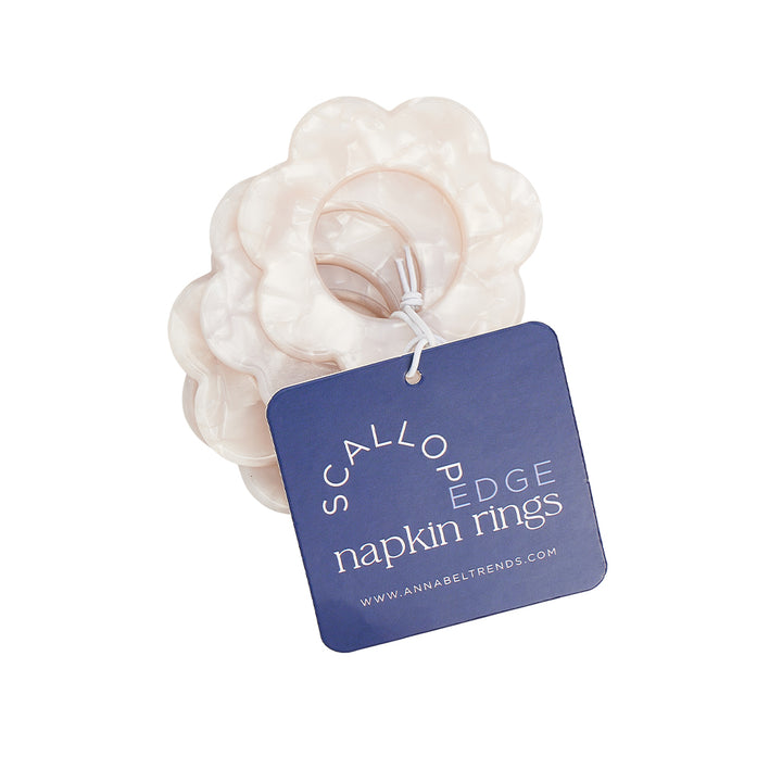 Napkin Rings - Scallop Edge -  Set of 4