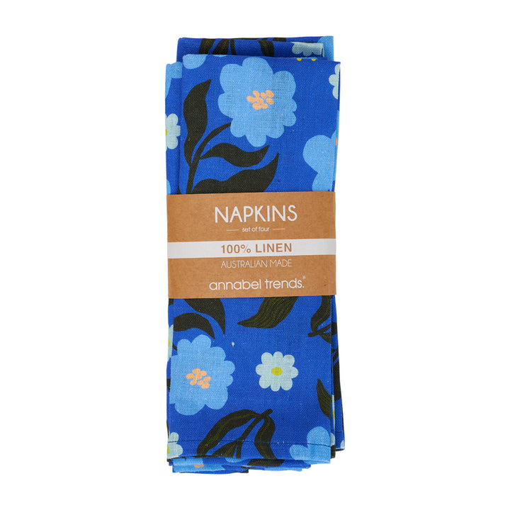 Napkin Set - Linen - Nocturnal Blooms