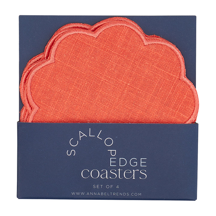 Coaster Set - Stonewashed - Scallop Edge