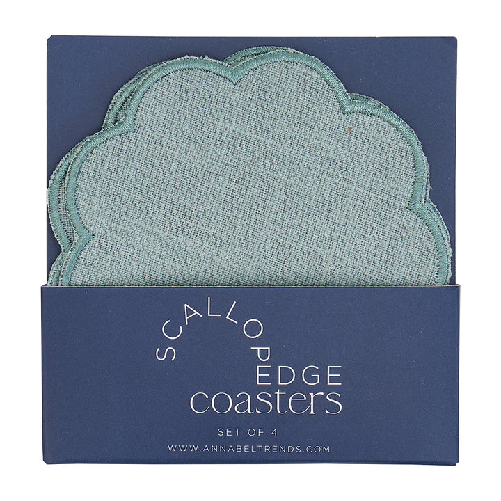 Coaster Set - Stonewashed - Scallop Edge