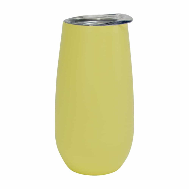 Sparkling flute stainless steel double walled - lemon