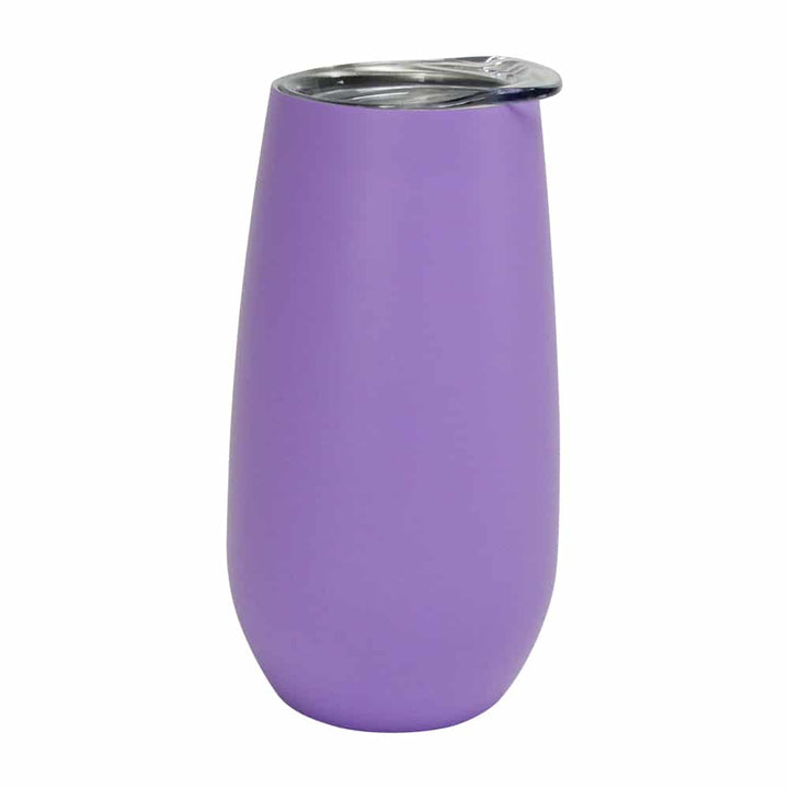 Sparkling flute stainless steel double walled - purple