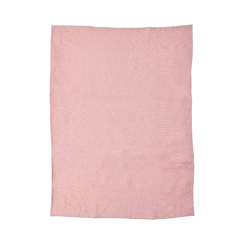 Tea Towel - Linen -  Rose Pink