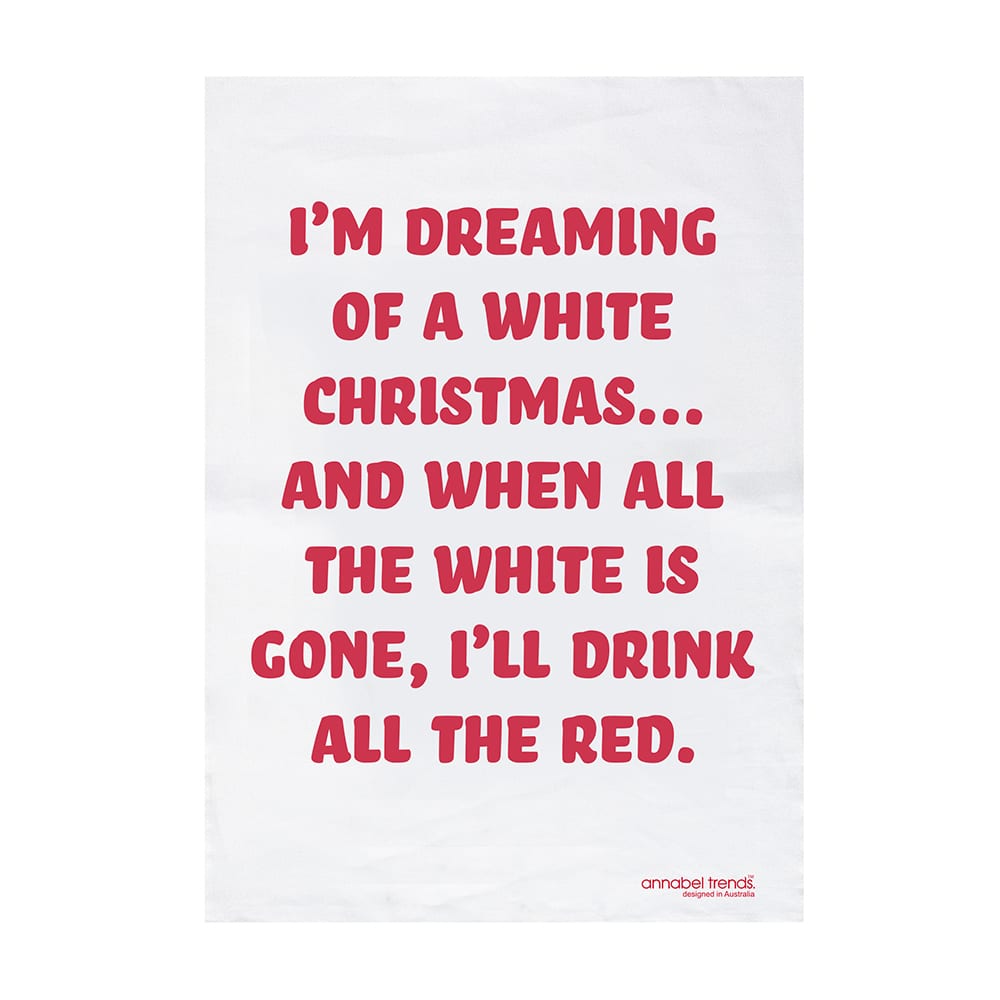Christmas tea towel - I'm dreaming of a White Christmas
