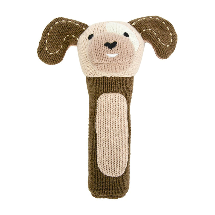 Hand Rattle - Knit - Puppy