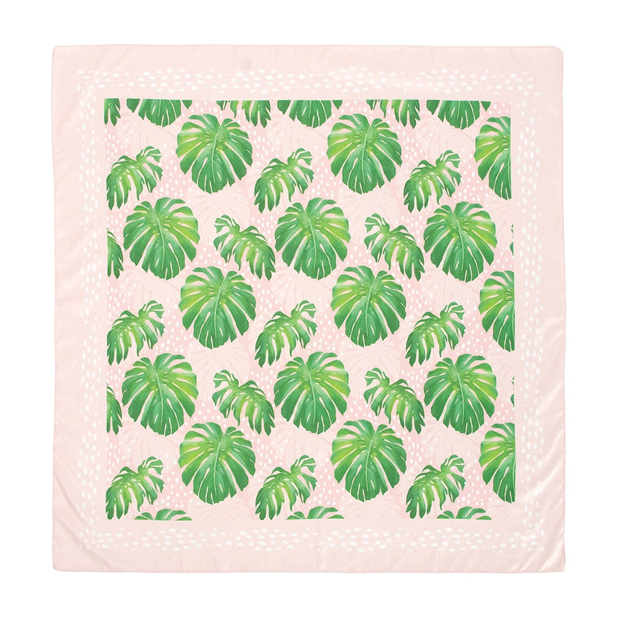 square scarf - spotty monstera