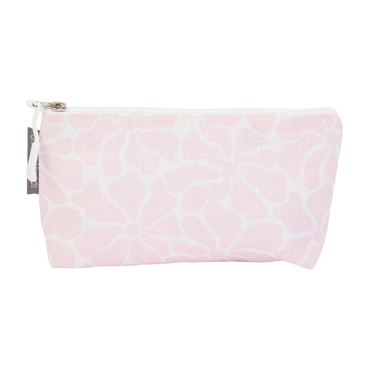 Cosmetic Bag - Linen - Small - Pink Petal Floral