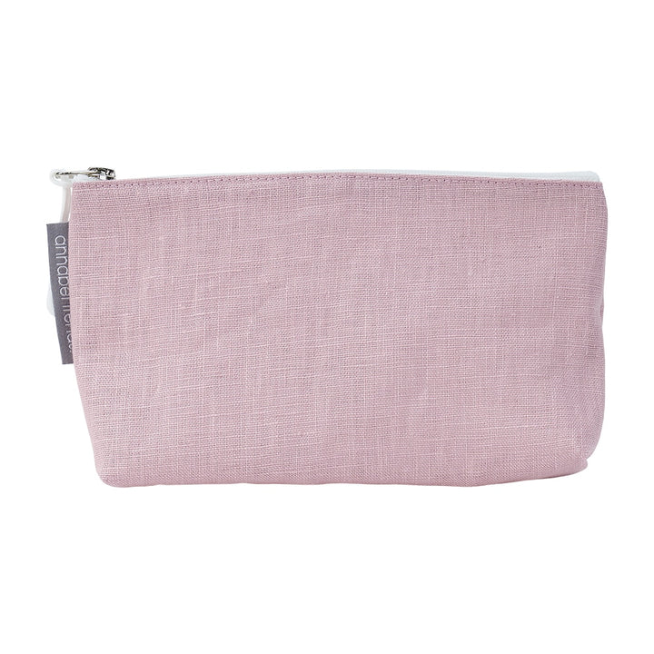 Cosmetic Bag - Linen - Small -  Rose Pink