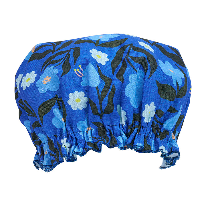 Shower Cap - Linen - Nocturnal Blooms